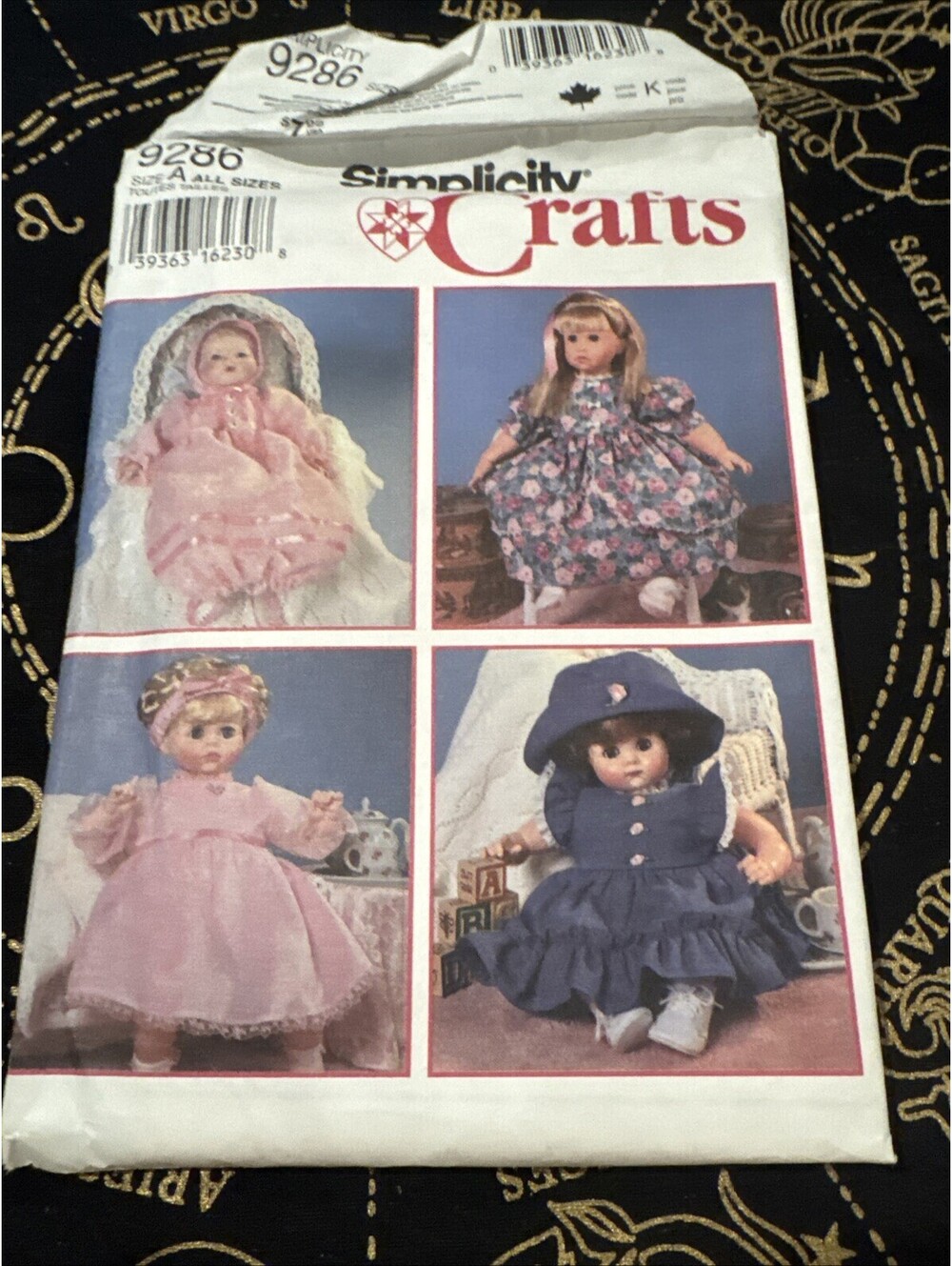 VTG Simplicity Pattern # 9286 - Doll Clothes For Three Sizes S-L (12"-22") - NEW